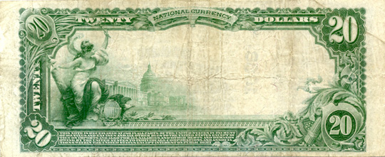 $20 1st NB Chattanooga Ch1606 1902 PB back